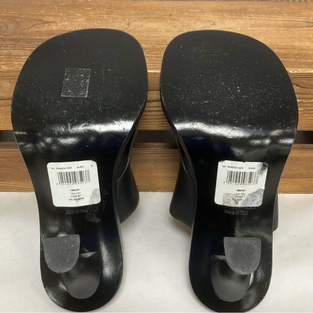 Proenza Schouler Ledge Black and Tan Leather Mules - Picture 9 of 9